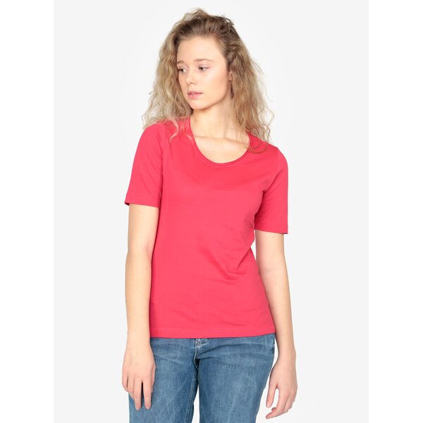 Tricou basic roz pentru femei - s.Oliver