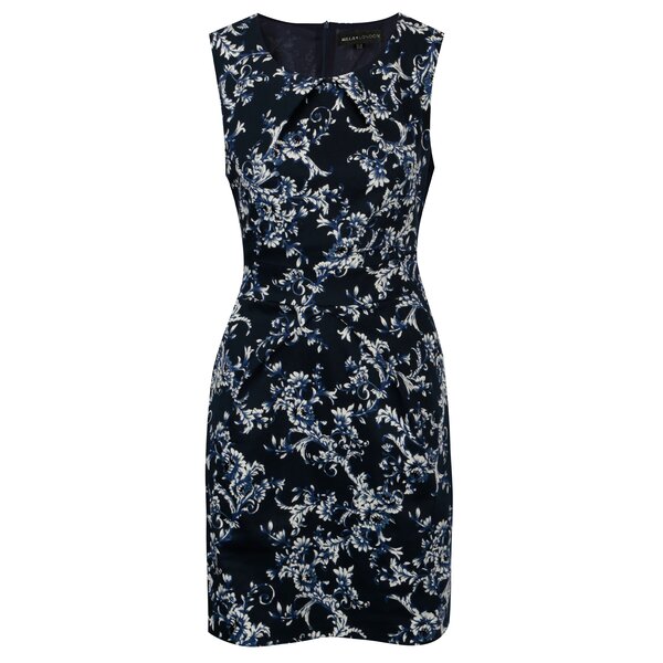 Rochie bleumarin cu print floral - Mela London