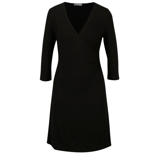 Rochie neagra cu maneci 3/4 Yerse