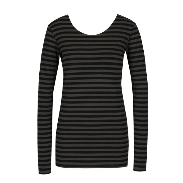 Bluza negru&gri in dungi pentru femei - Garcia Jeans