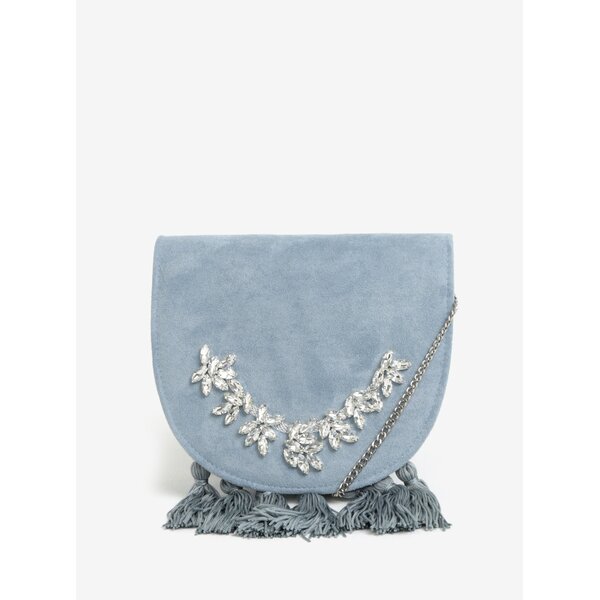 Geanta crossbody albastra cu ciucuri - MISSGUIDED