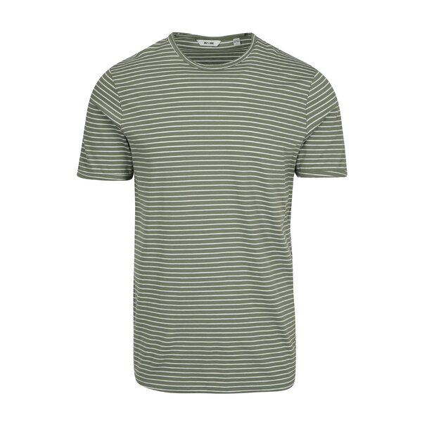 Tricou verde&crem in dungi - ONLY & SONS Albert Stripe