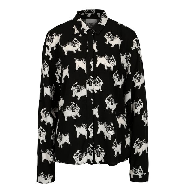 Camasa neagra cu print - VILA Mava