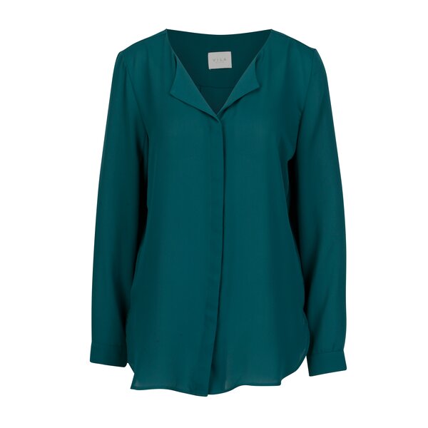 Bluza albastru petrol cu nasturi - VILA Lucy