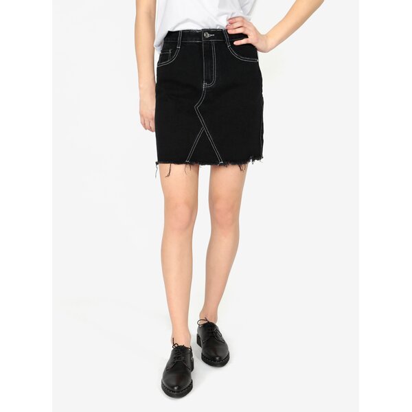 Fusta scurta neagra din denim - MISSGUIDED Barbie