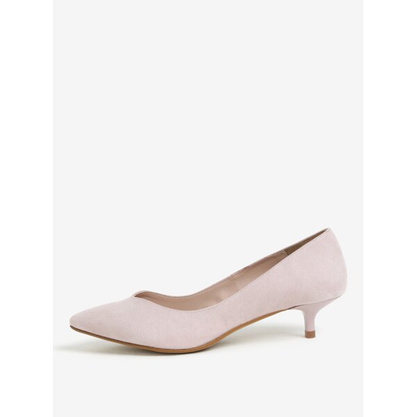 Pantofi roz deschis cu toc kitten - OJJU
