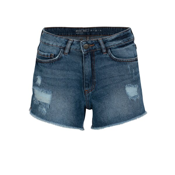 Pantaloni scurti din denim albastri cu aspect deteriorat Noisy May Fran