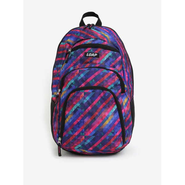 Rucsac urban multicolor cu print geometric LOAP Reny 20 l