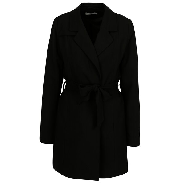 Pardesiu negru cu cordon textil - ONLY Dicte