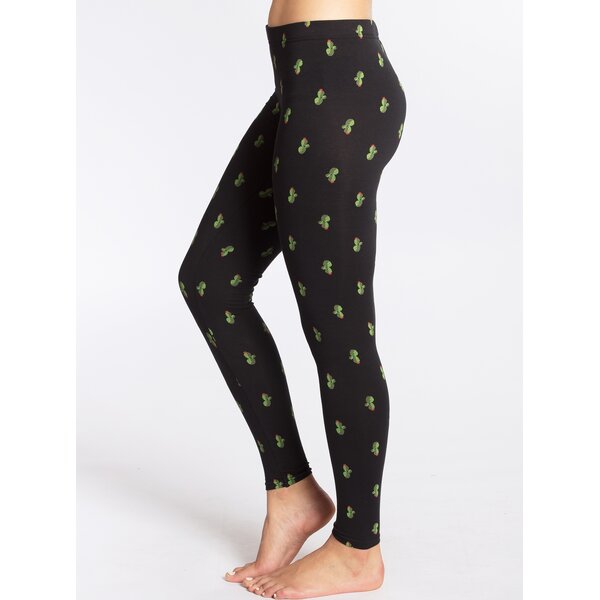 Colanti negri cu print cactusi Blutsgeschwister