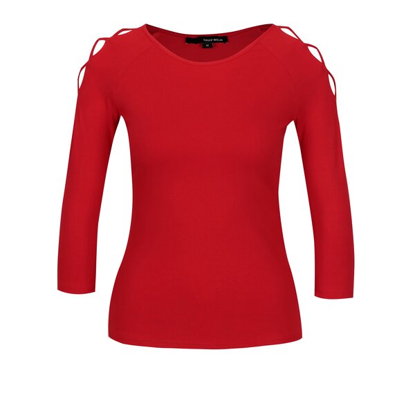 Bluza rosie cu bretele incrucisate pe umeri - TALLY WEiJL