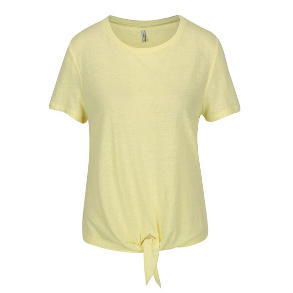 Tricou galben cu nod decorativ - ONLY Uma