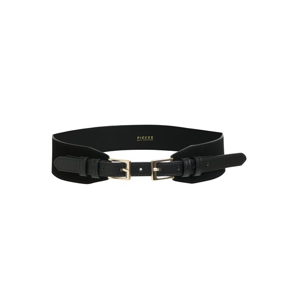Centura neagra cu catarame aurii - Pieces Gumvor