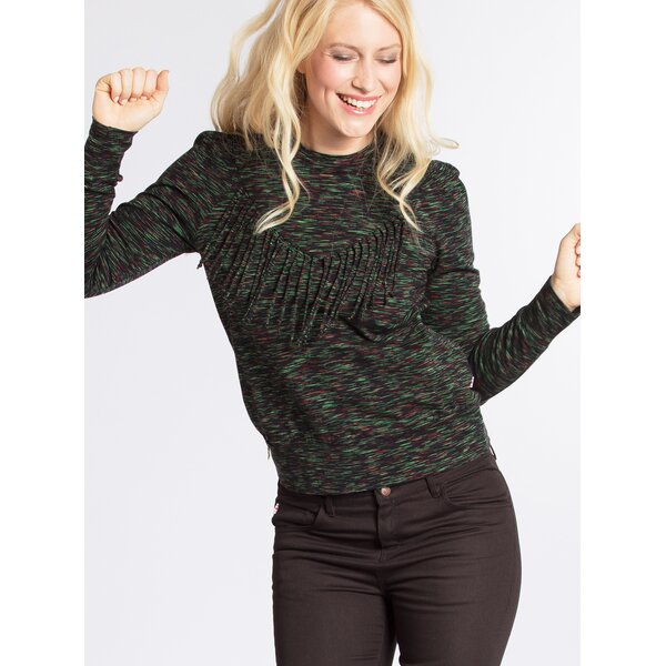 Bluza neagra cu franjuri Blutsgeschwister
