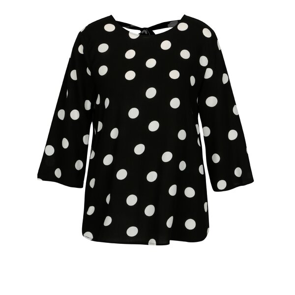 Bluza neagra cu buline si funda la spate - Jacqueline de Yong Victory