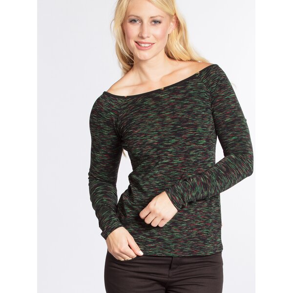 Bluza neagra cu umeri expusi Blutsgeschwister