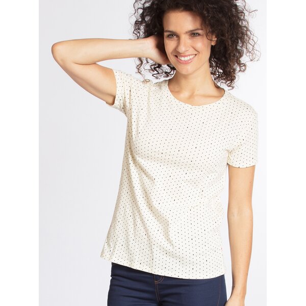 Tricou crem cu print Blutsgeschwister