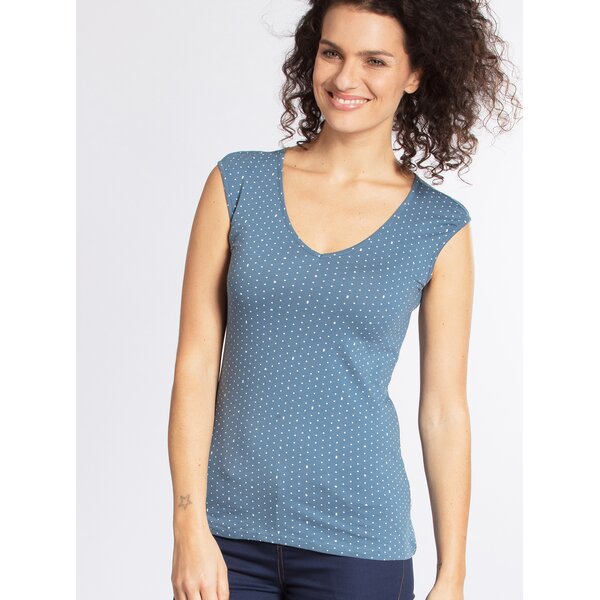Tricou albastru cu print Blutsgeschwister