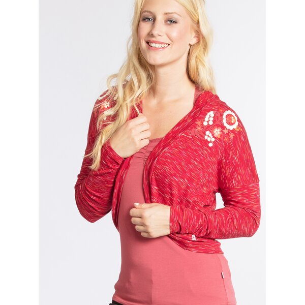 Bolero rosu cu print floral Blutsgeschwister