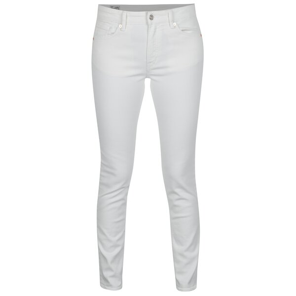 Blugi albi super slim fit pentru femei Kings of Indigo Juno High