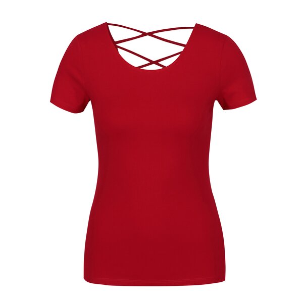 Tricou rosu cu bretele incrucisate la spate - TALLY WEiJL