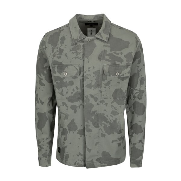 Jacheta gri verzui cu print army pentru barbati - Makia Waypoint