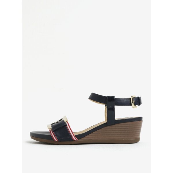 Sandale bleumarin cu talpa wedge Geox Mary Karmen