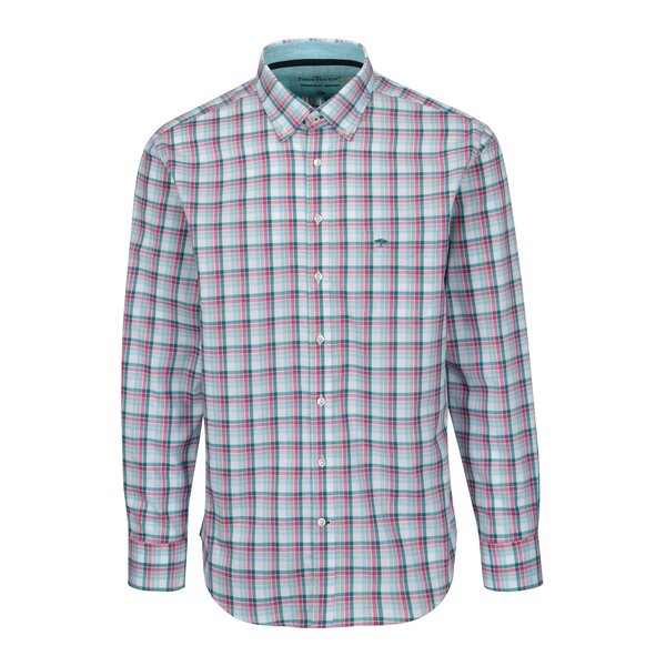 Camasa alb&roz casual fit in carouri - Fynch-Hatton
