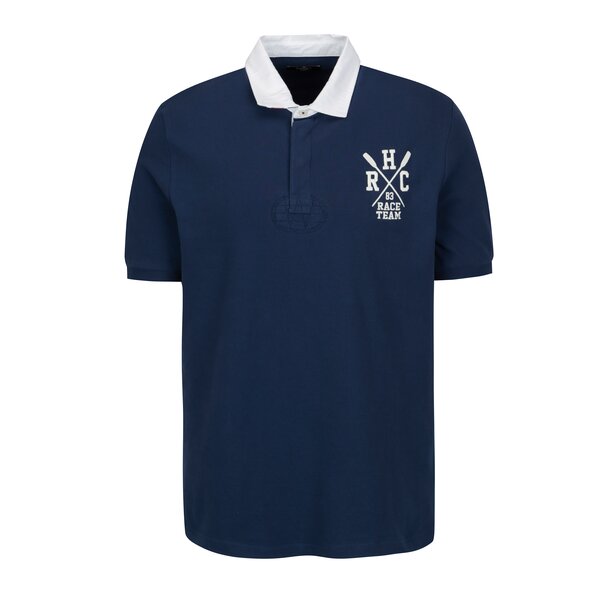 Tricou polo bleumarin cu logo brodat - Hackett London