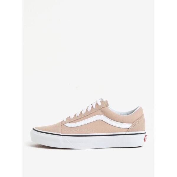 Tenisi bej din piele intoarsa pentru femei VANS Old Skool