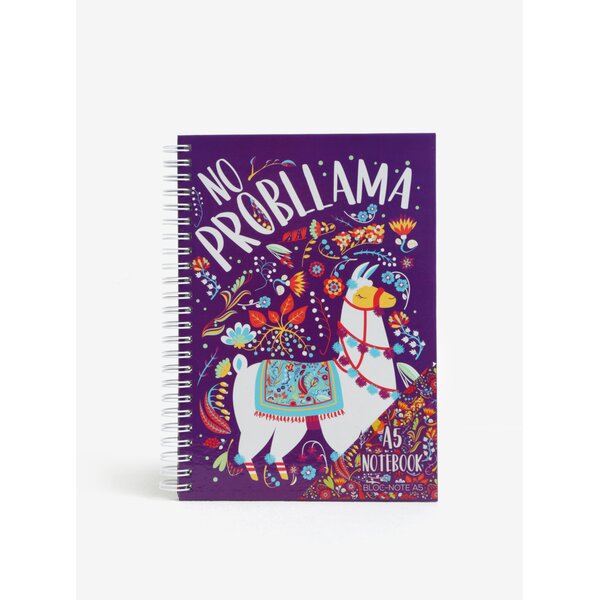 Carnet violet cu spirala si print - SIFCON