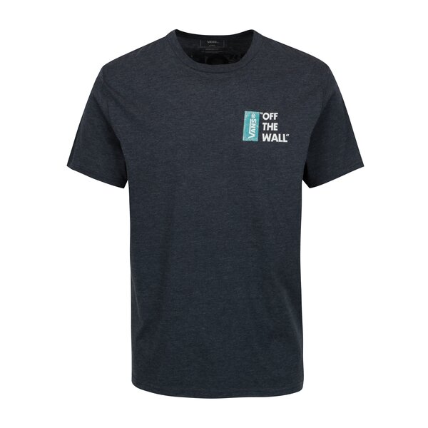 Tricou bleumarin melanj cu logo pentru barbati VANS Off the Wall