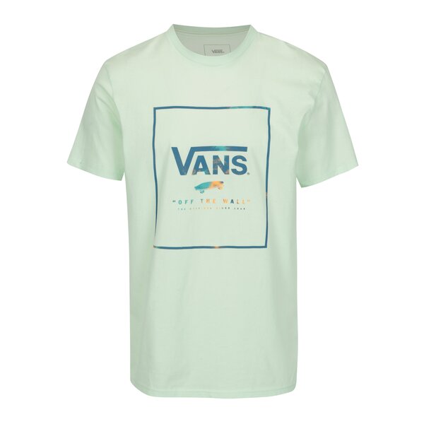 Tricou verde deschis cu print logo pentru barbati VANS Box