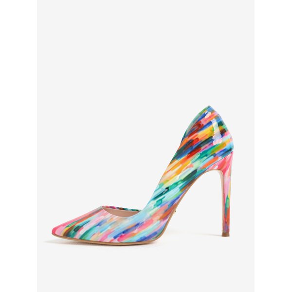 Pantofi stiletto multicolori cu aspect lacuit Dune London Brynn