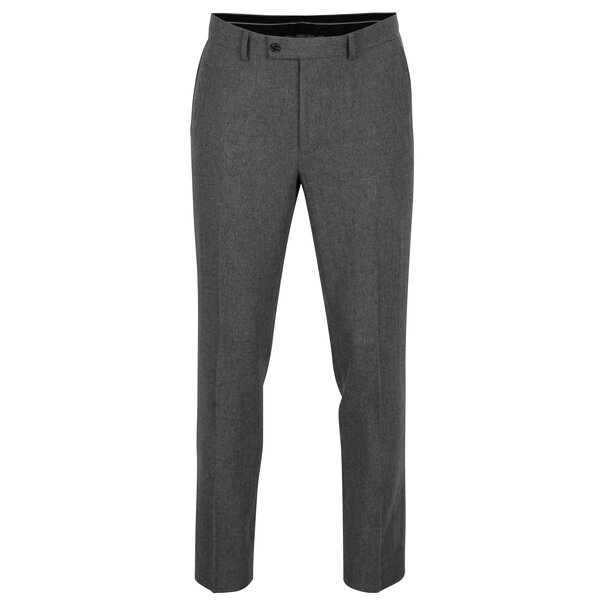 Pantaloni skinny fit gri inchis din amestec de lana - Burton Menswear London