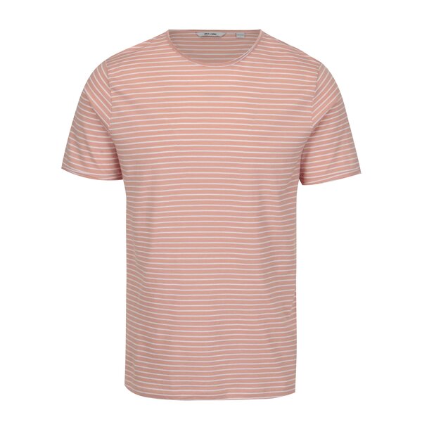 Tricou roz&crem in dungi - ONLY & SONS Albert Stripe