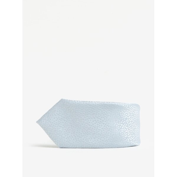 Cravata slim cut bleu cu model geometric - Burton Menswear London