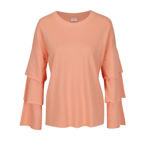 Bluza corai cu volane suprapuse la maneci Jacqueline de Yong Beva