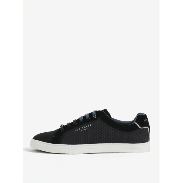 Pantofi sport negri cu detalii din piele intoarsa pentru barbati - Ted Baker Sarpio