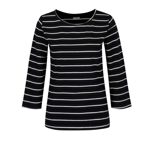 Bluza bleumarin cu dungi si maneci 3/4 - Jacqueline de Yong Charm