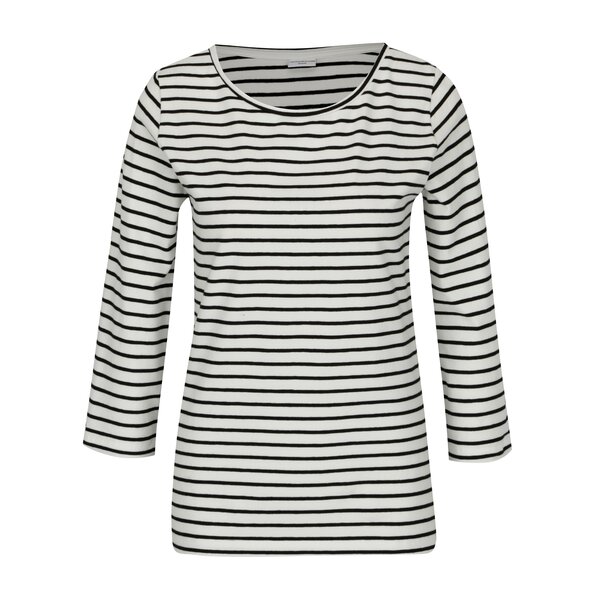 Bluza crem cu dungi negre si maneci 3/4 - Jacqueline de Yong Charm