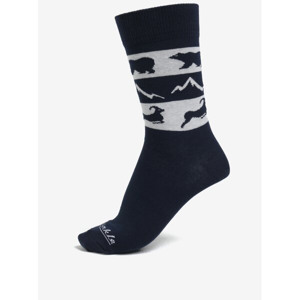 Sosete unisex bleumarin cu print animale salbatice - Fusakle Vysoké Tatry