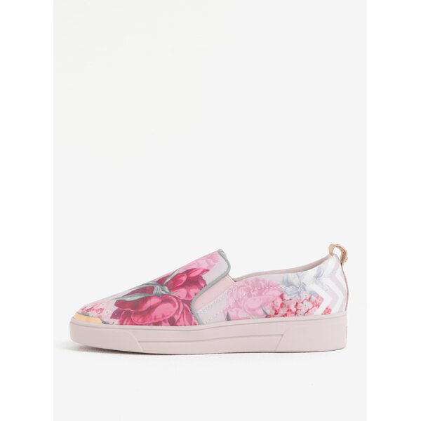 Pantofi slip on cu print floral si platforma Ted Baker Tancey