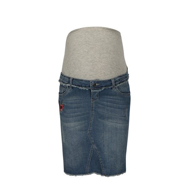 Fusta albastra din denim pentru femei insarcinate - Mama.licious Riga