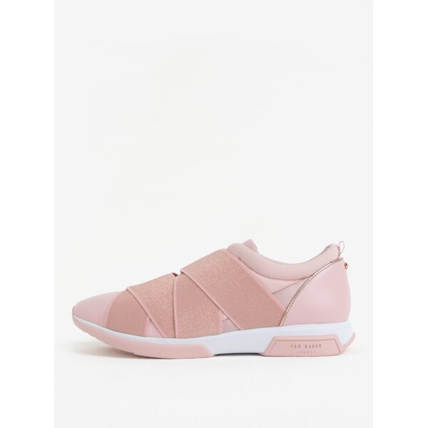 Pantofi sport roz prafuit cu benzi elastice Ted Baker Queane