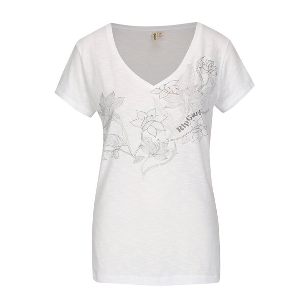 Tricou alb cu print floral Rip Curl