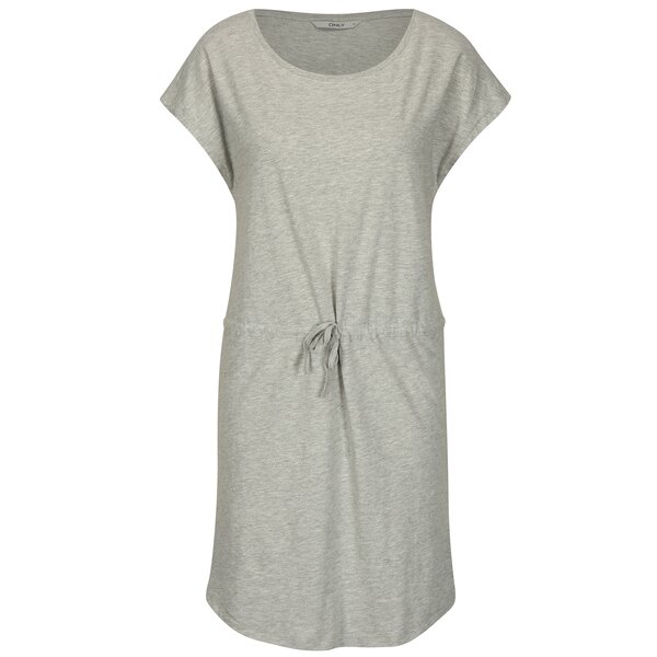 Rochie gri melanj cu snur in talie ONLY May