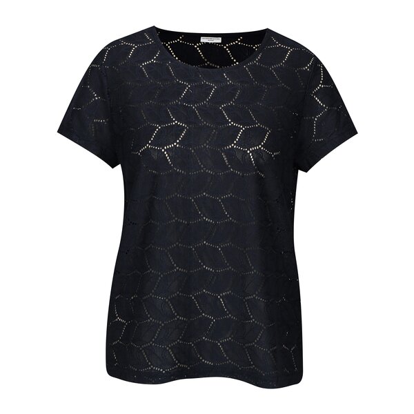 Bluza bleumarin din plasa cu perforatii Jacqueline de Yong Tag