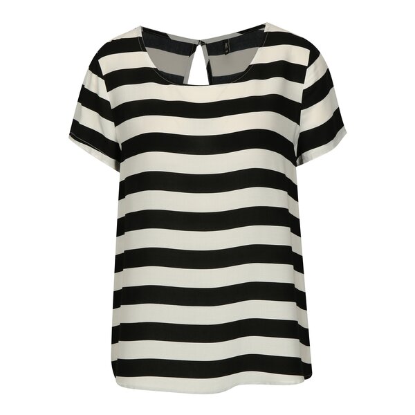 Bluza cu dungi si nasture la spate ONLY First
