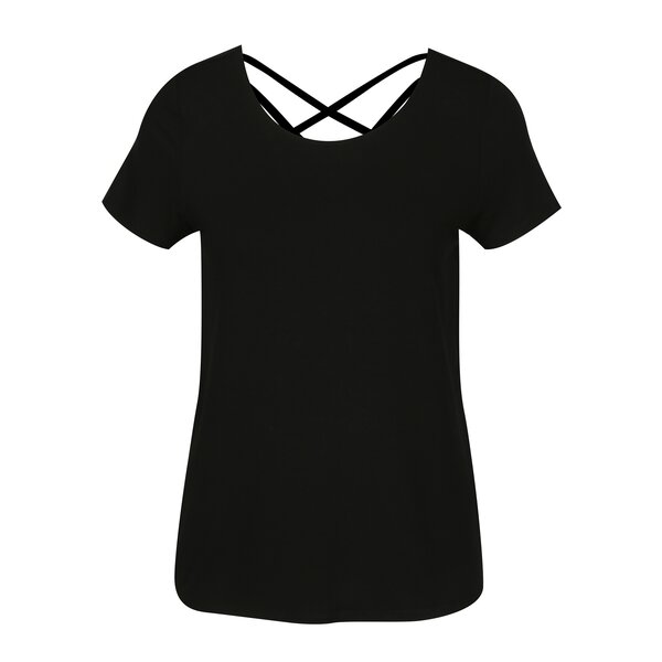 Tricou negru cu snur incrucisat la spate ONLY Bera